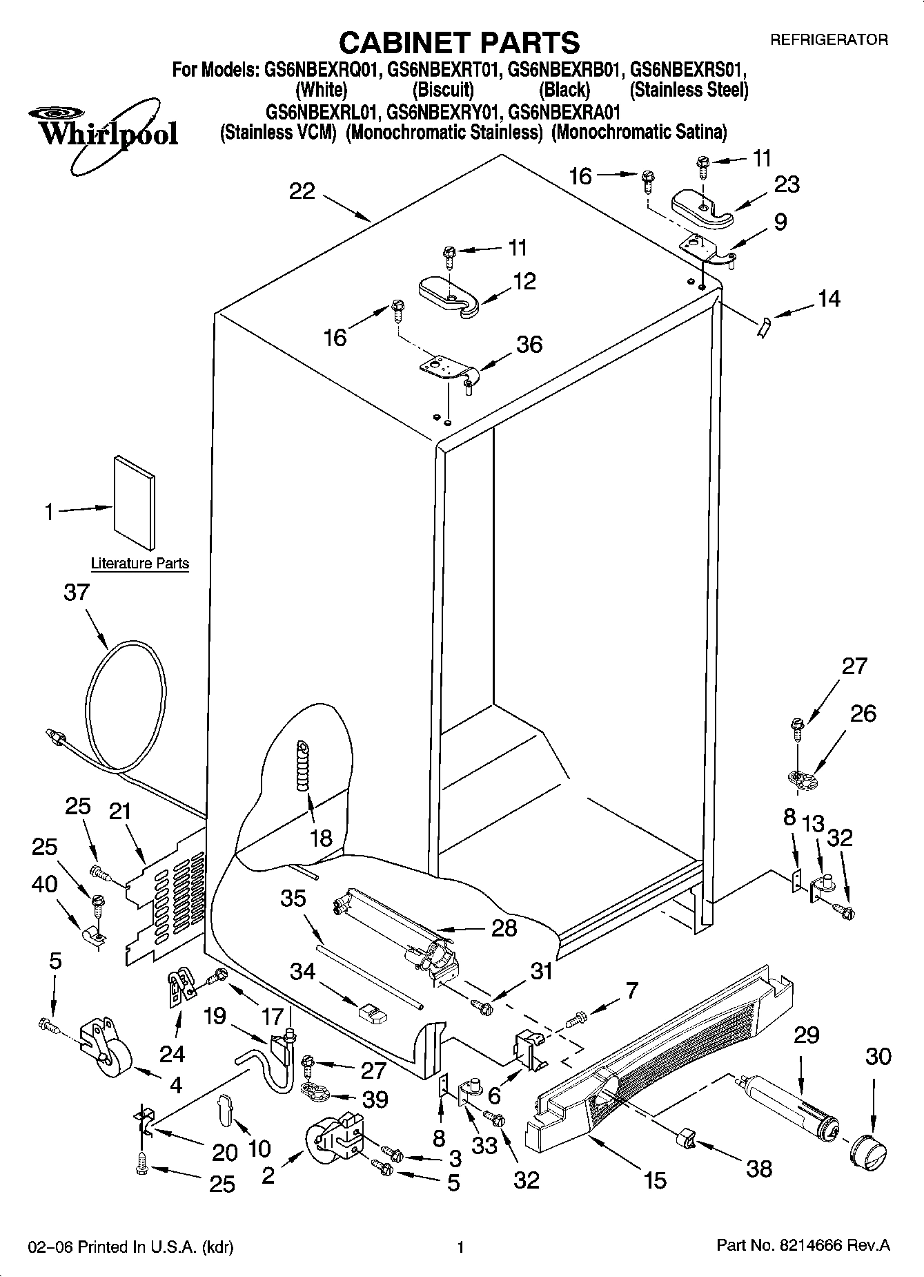 01 - CABINET PARTS