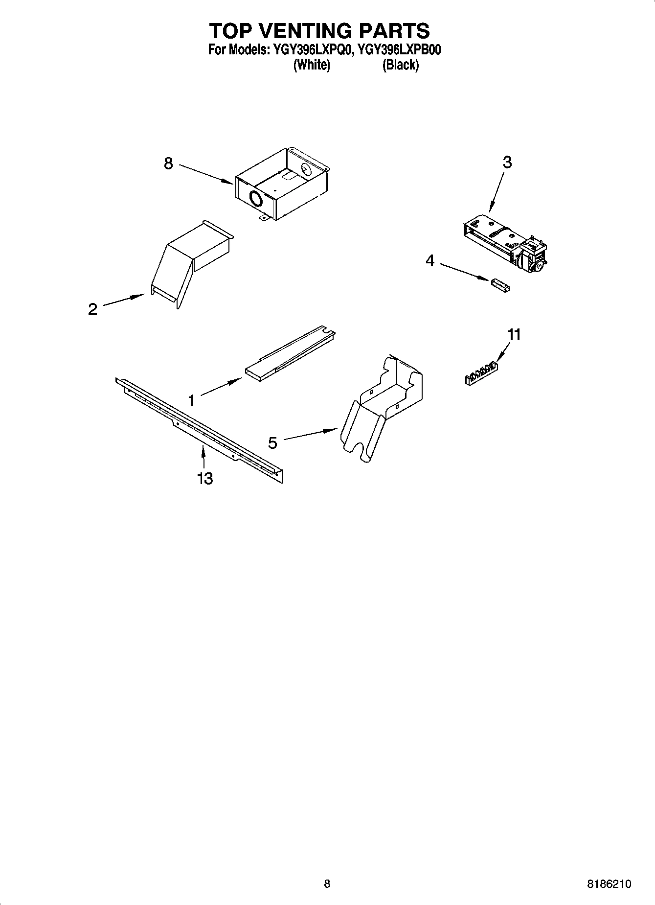 06 - TOP VENTING PARTS, OPTIONAL PARTS (NOT INCLUDED)