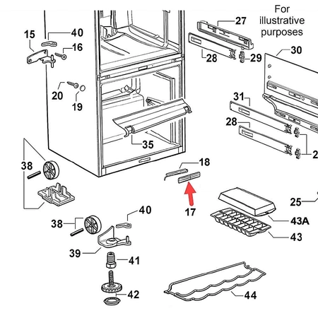 884011 Fisher & Paykel Refrigerator Silver Re