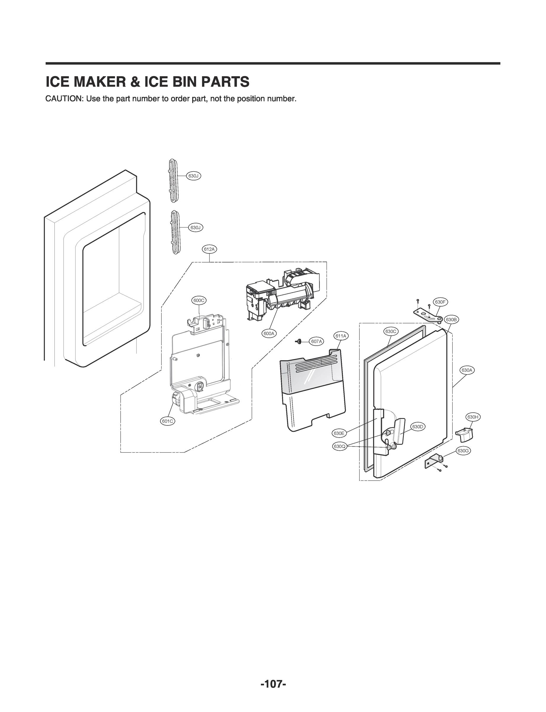 ICE MAKER & ICE BIN PARTS