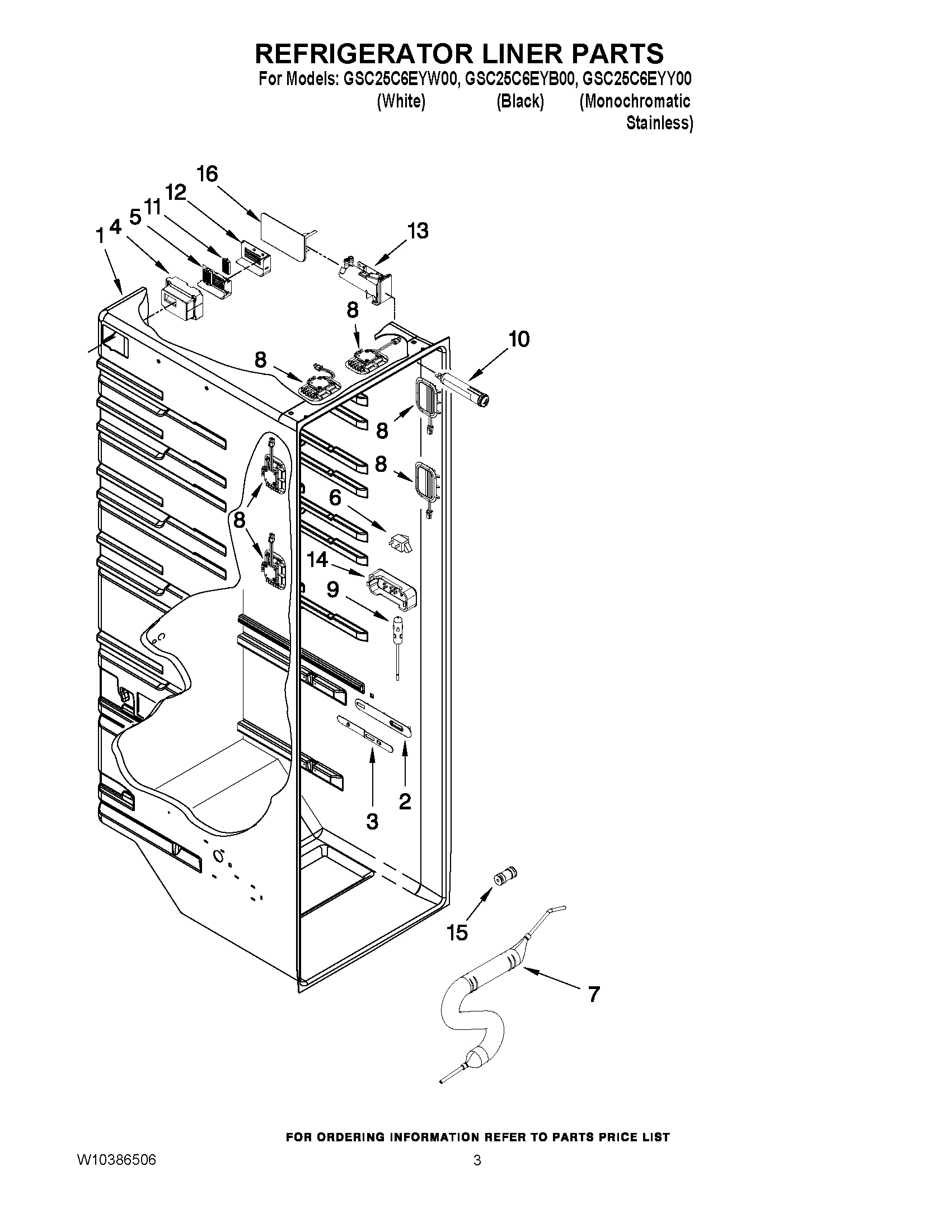 02 - REFRIGERATOR LINER PARTS