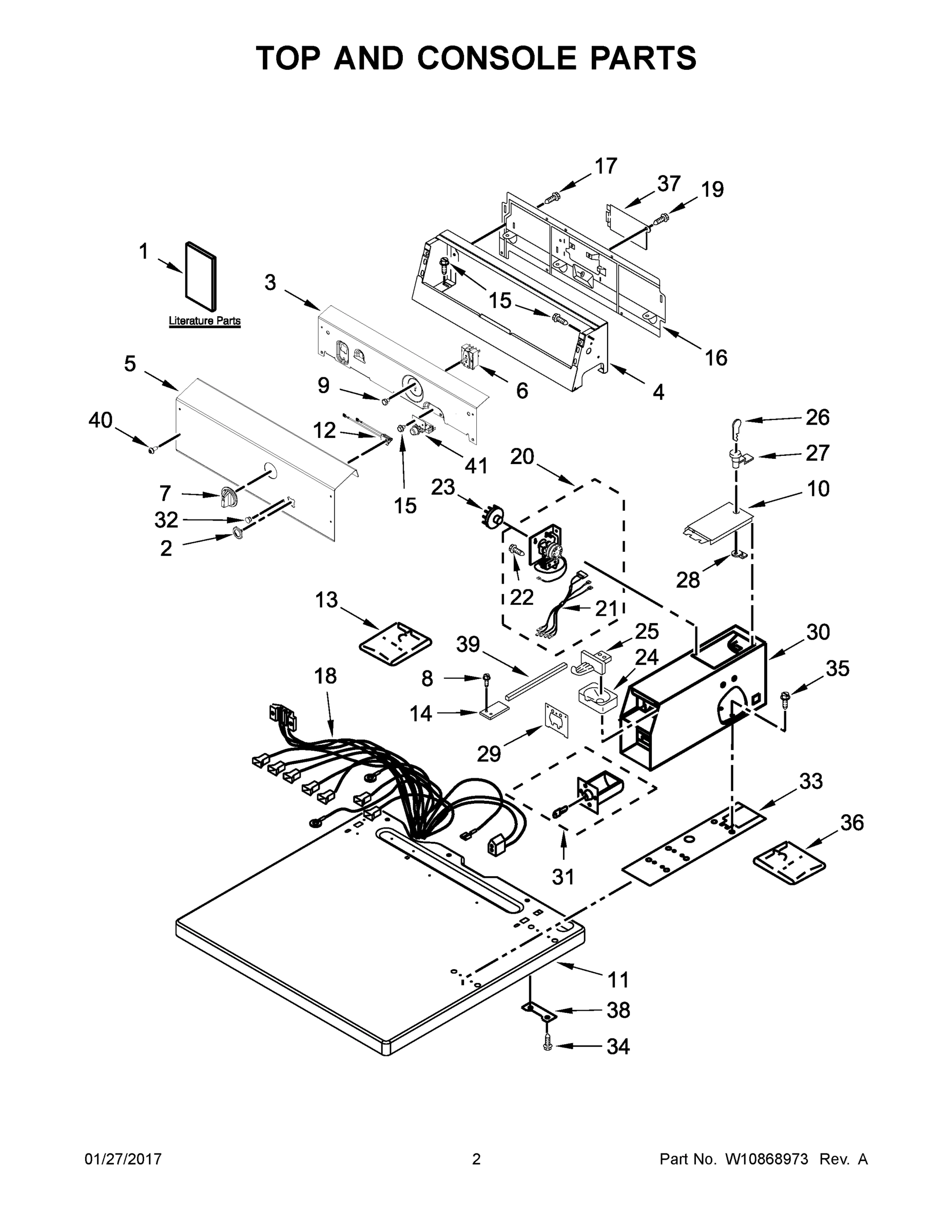 02 - TOP AND CONSOLE PARTS