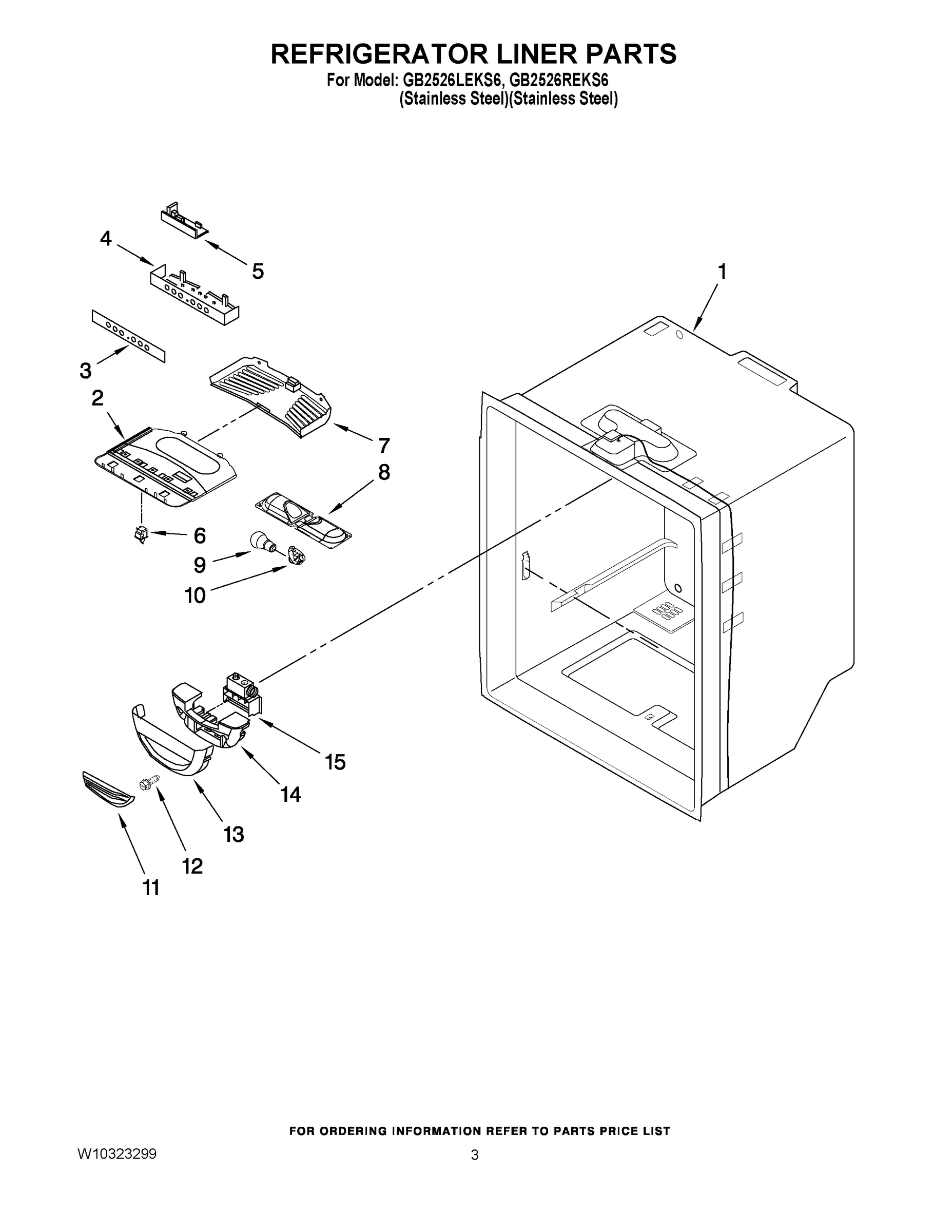 02 - REFRIGERATOR LINER PARTS