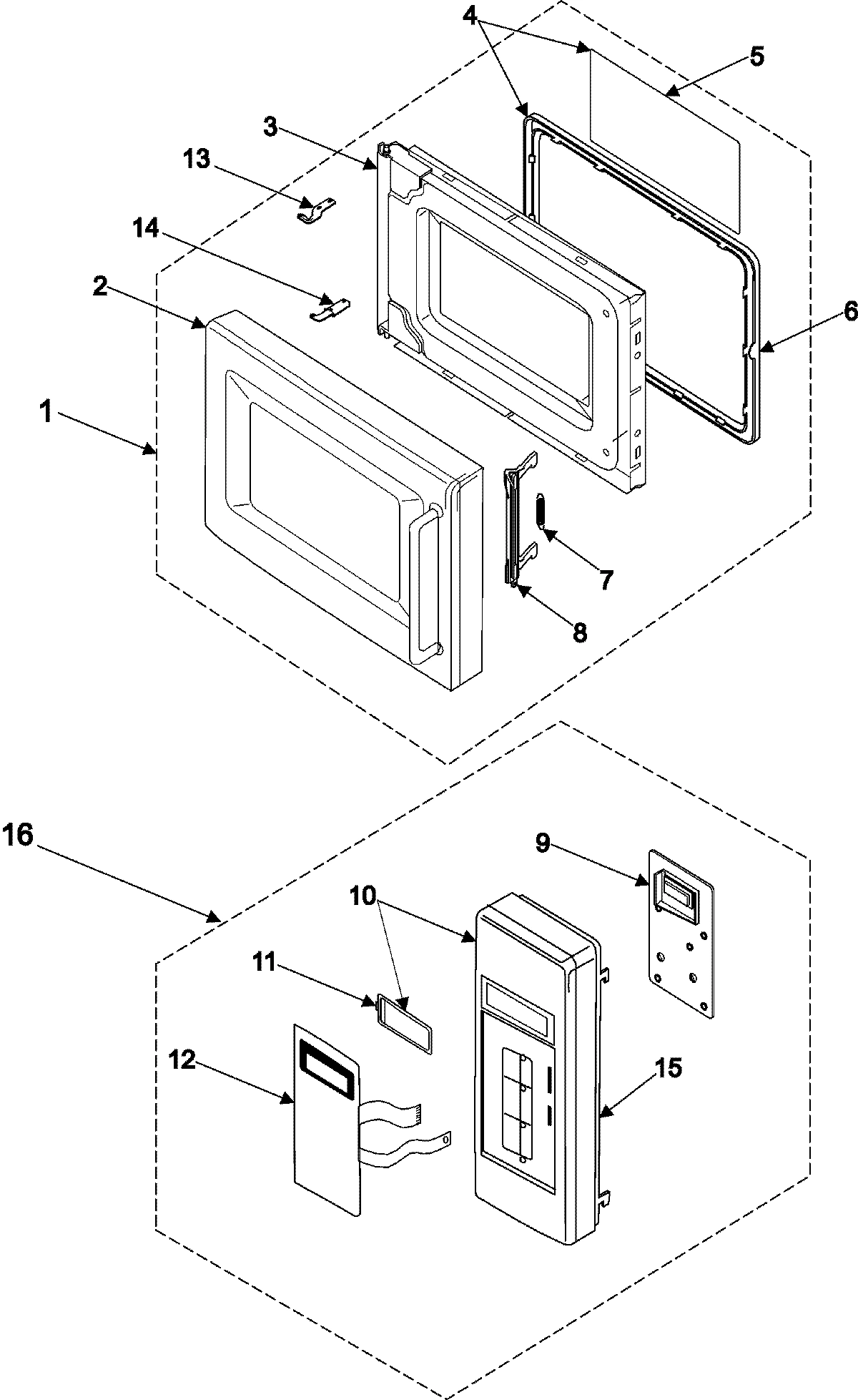 02 - CONTROL PANEL/DOOR ASSEMBLY