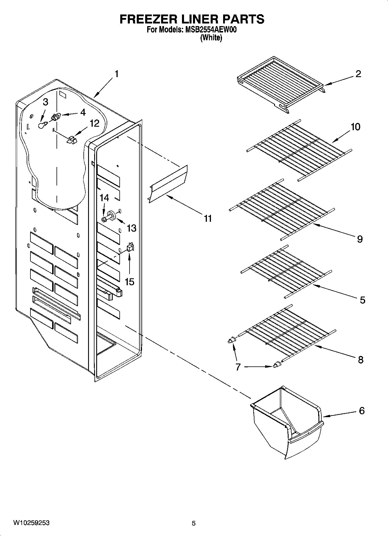 04 - FREEZER LINER PARTS