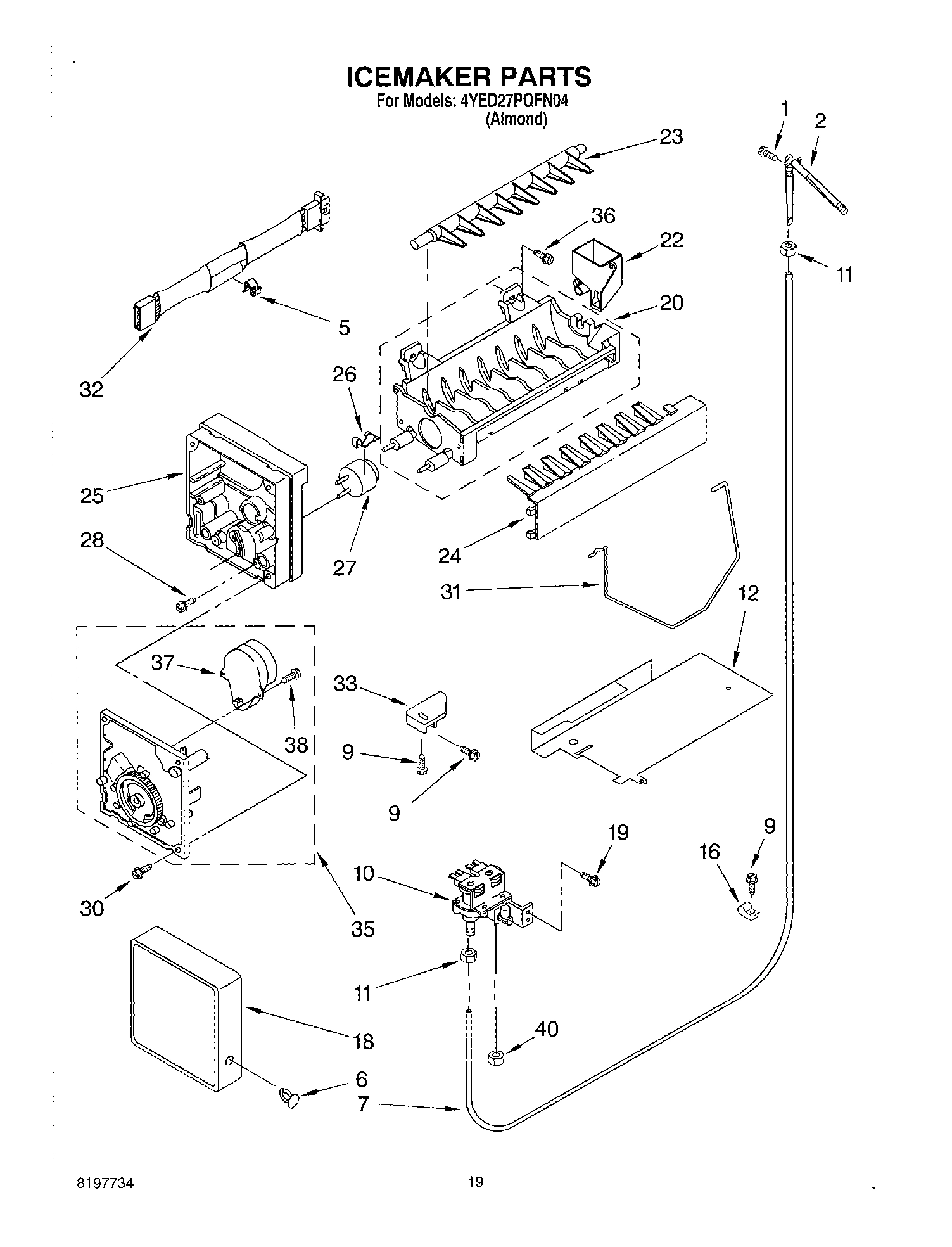 12 - ICEMAKER, OPTIONAL