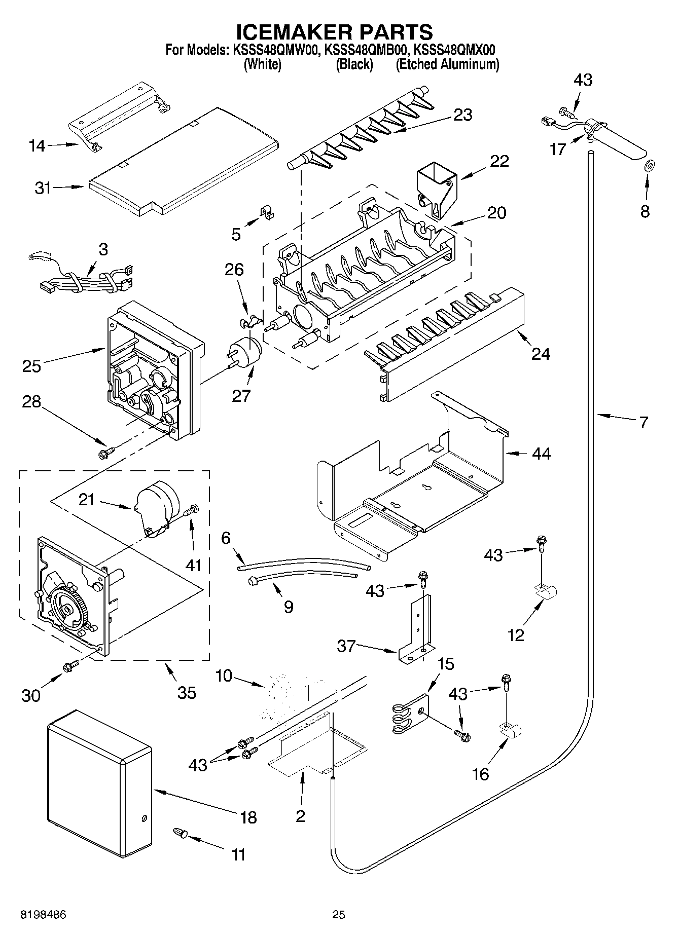 15 - ICEMAKER PARTS