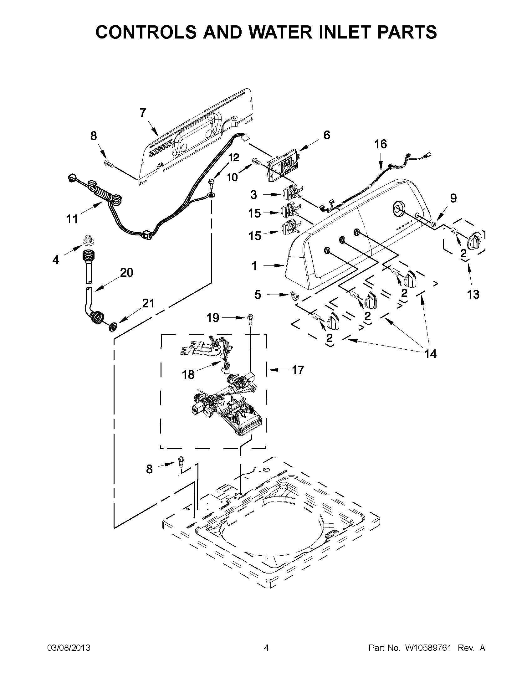 02 - CONTROLS AND WATER INLET PARTS