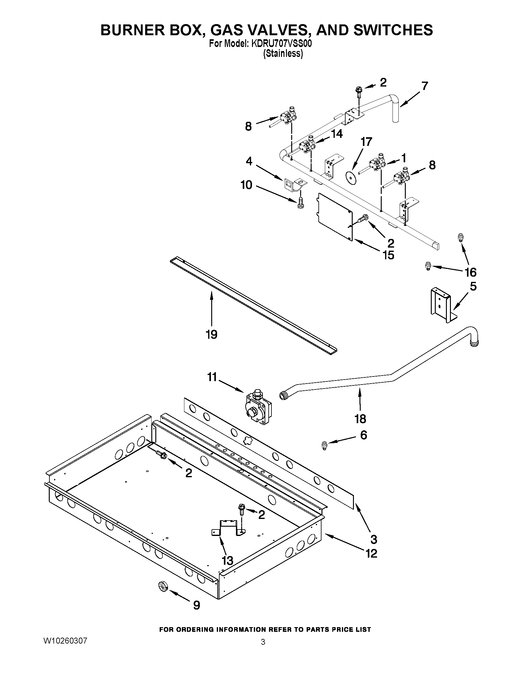 02 - BURNER BOX, GAS VALVES, AND SWITCHES