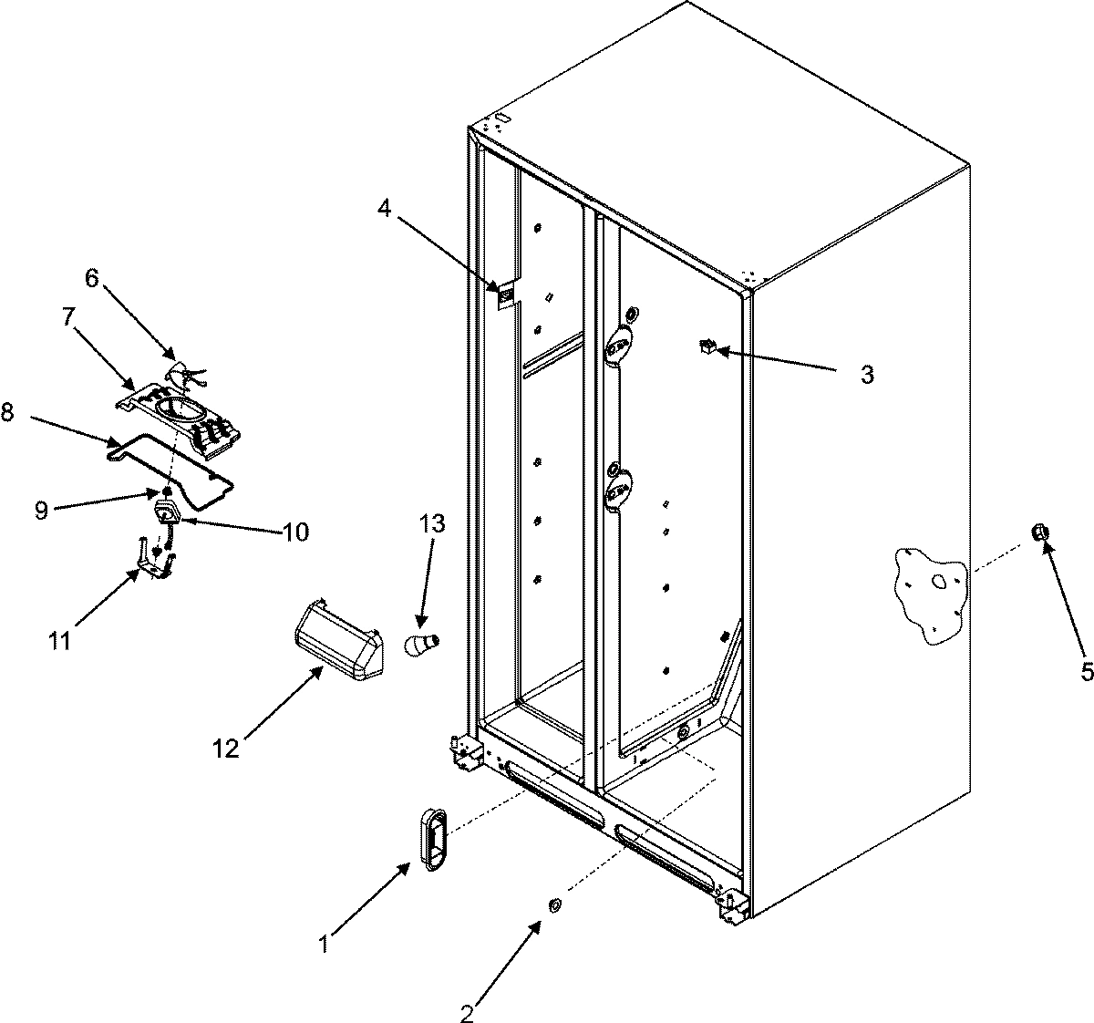 05 - EVAP FAN ASSY & CRISPER LIGHT