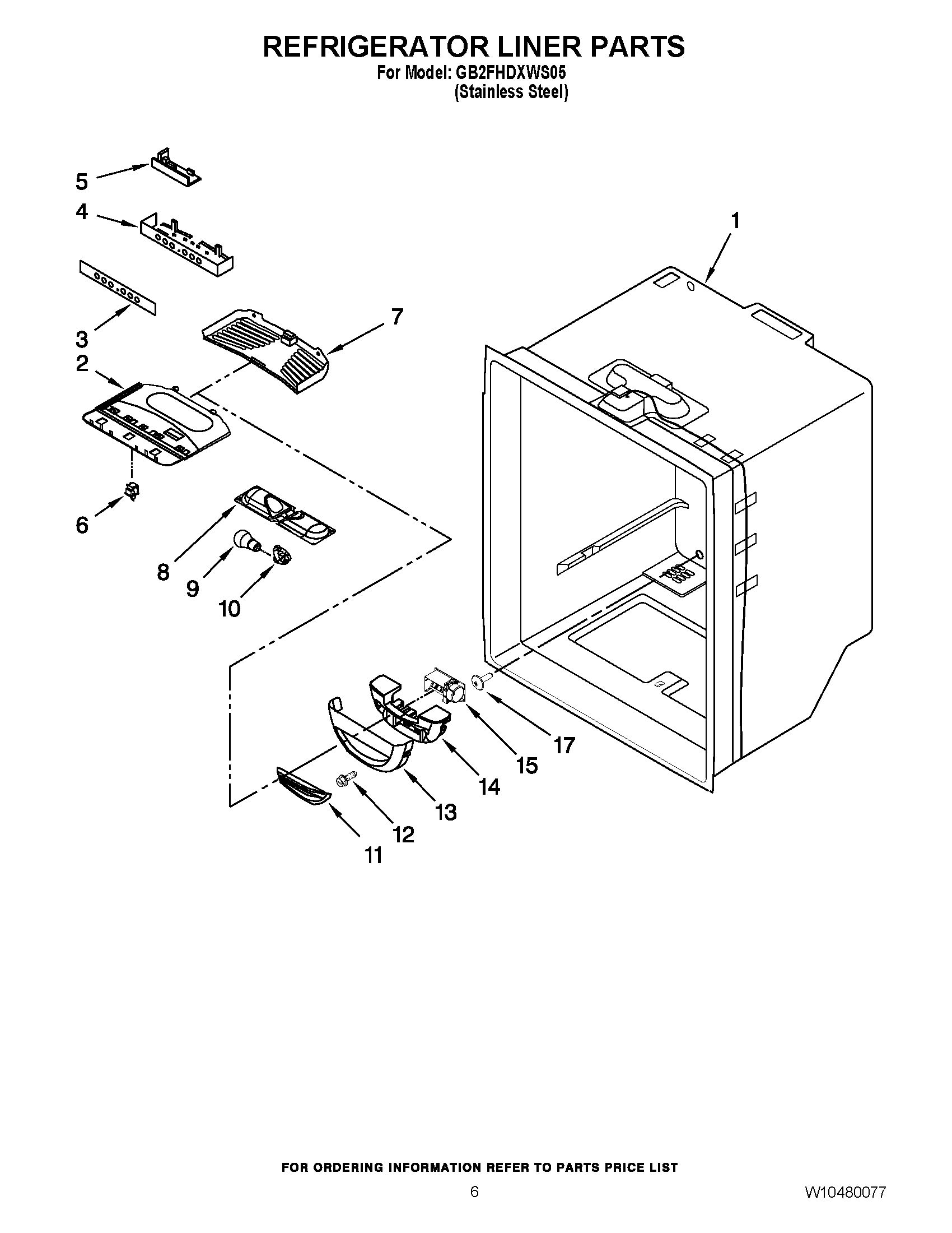 04 - REFRIGERATOR LINER PARTS