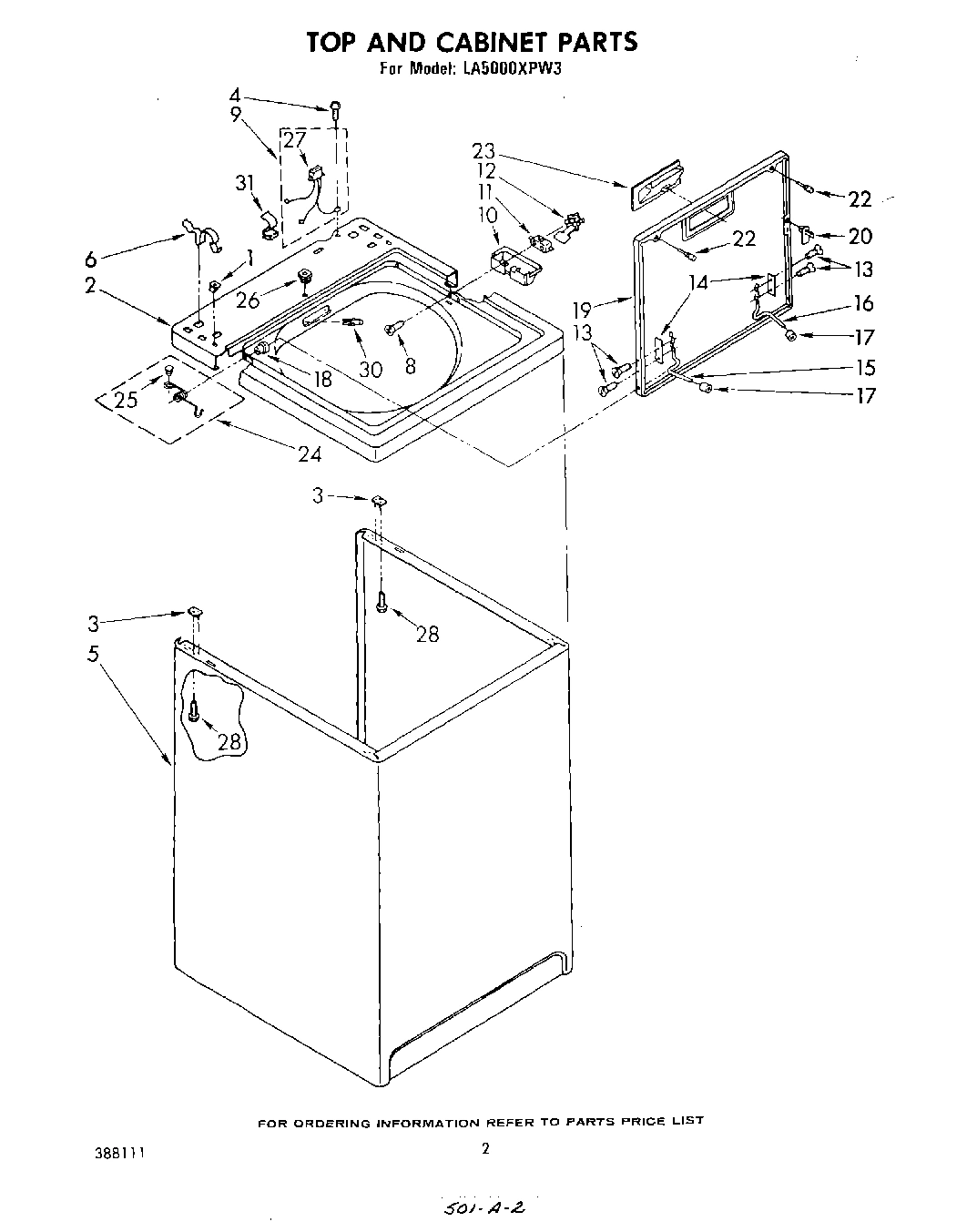 02 - TOP AND CABINET , LITERATURE AND OPTIONAL