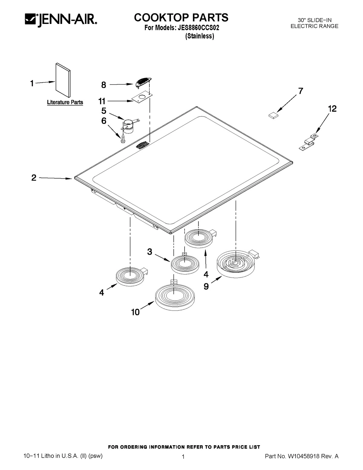 01 - COOKTOP PARTS