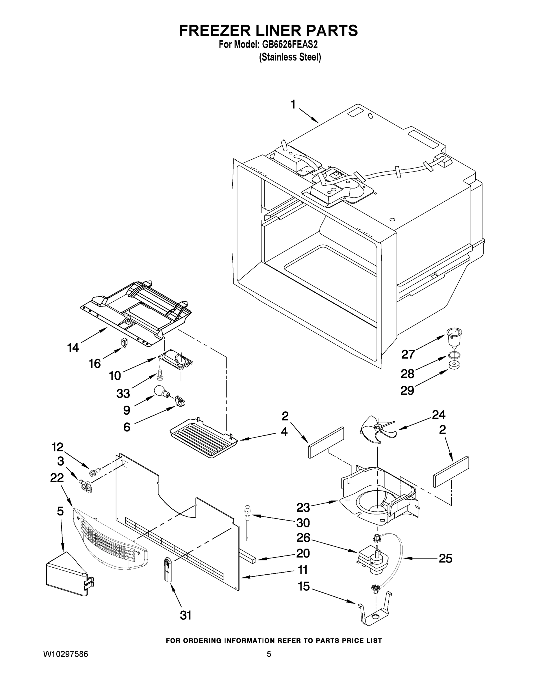 03 - FREEZER LINER PARTS