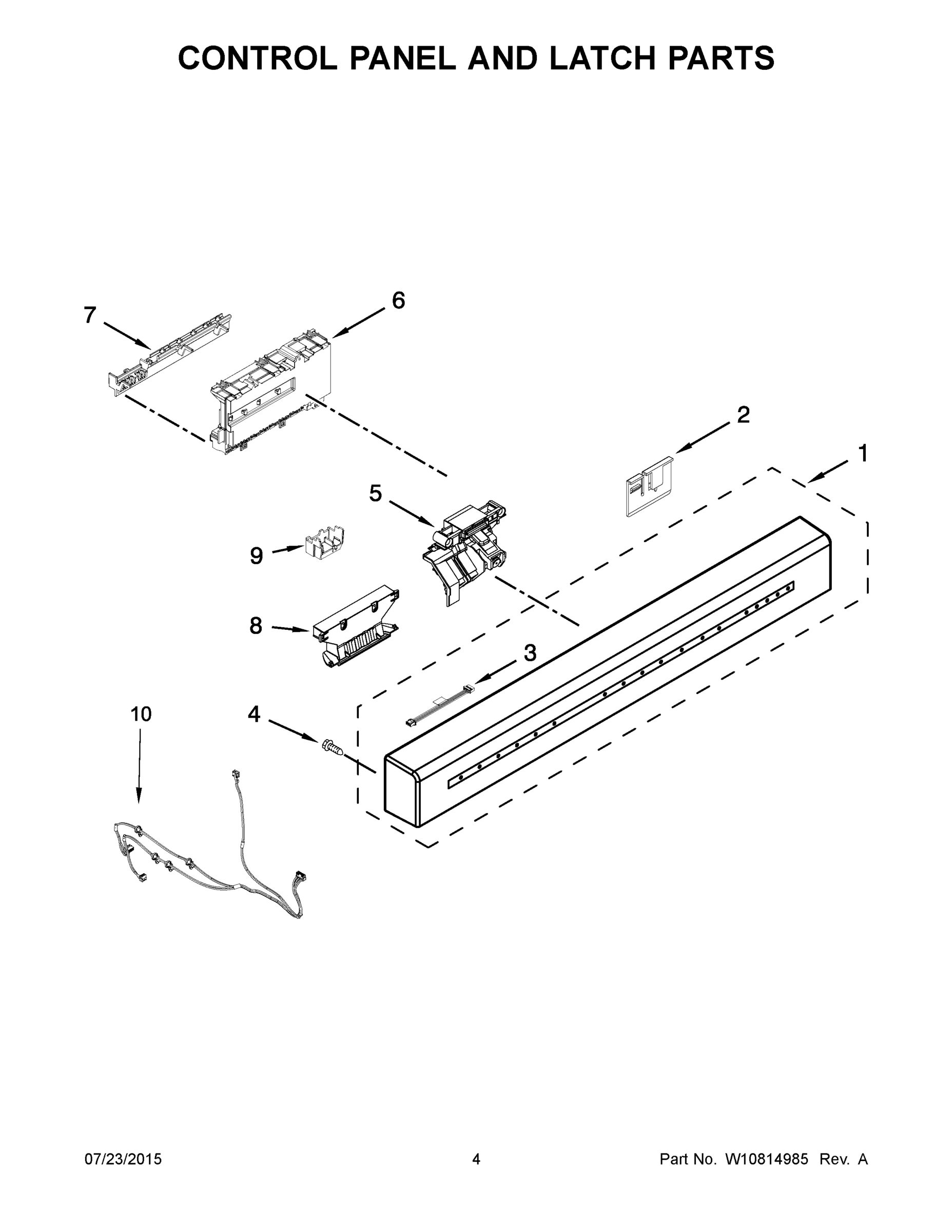 03 - CONTROL PANEL AND LATCH PARTS