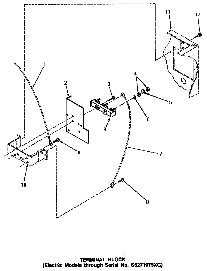 12 - TERMINAL BLOCK (THRU SN S6271975XG)