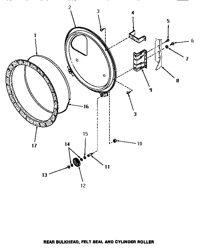 11 - REAR BLKHD, FELT SEAL & CYLINDER ROLLER