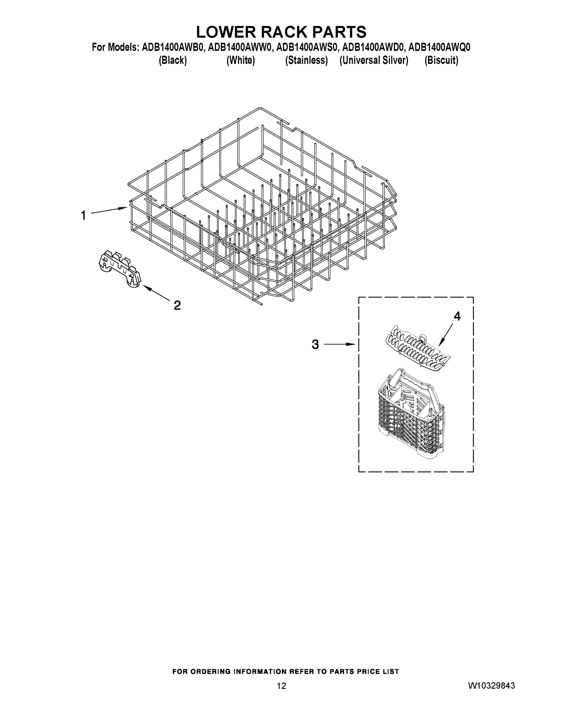 10 - LOWER RACK PARTS