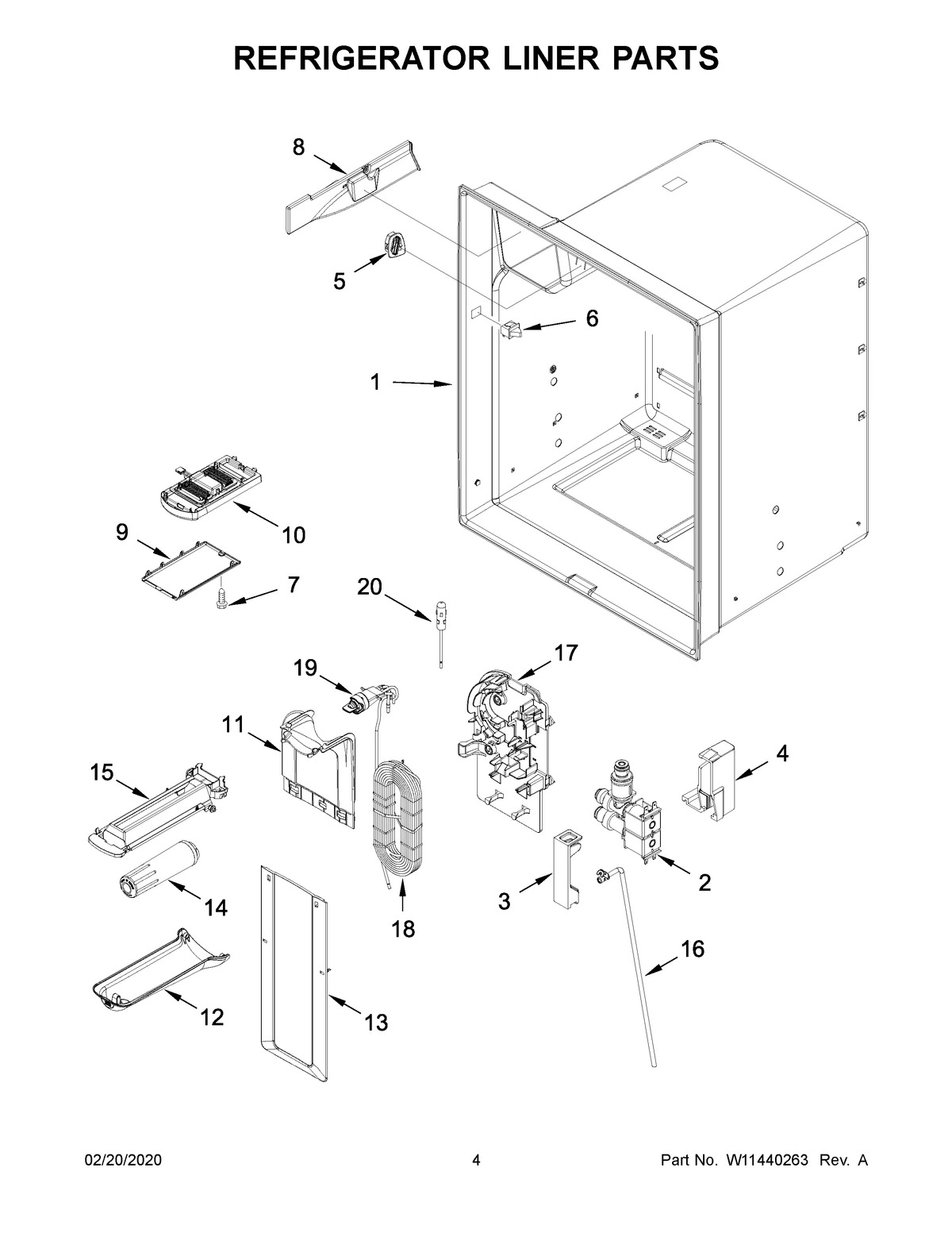 03 - REFRIGERATOR LINER PARTS