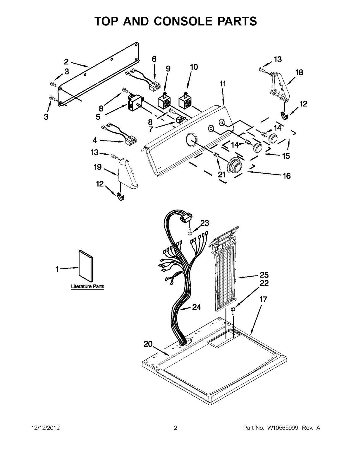 01 - TOP AND CONSOLE PARTS