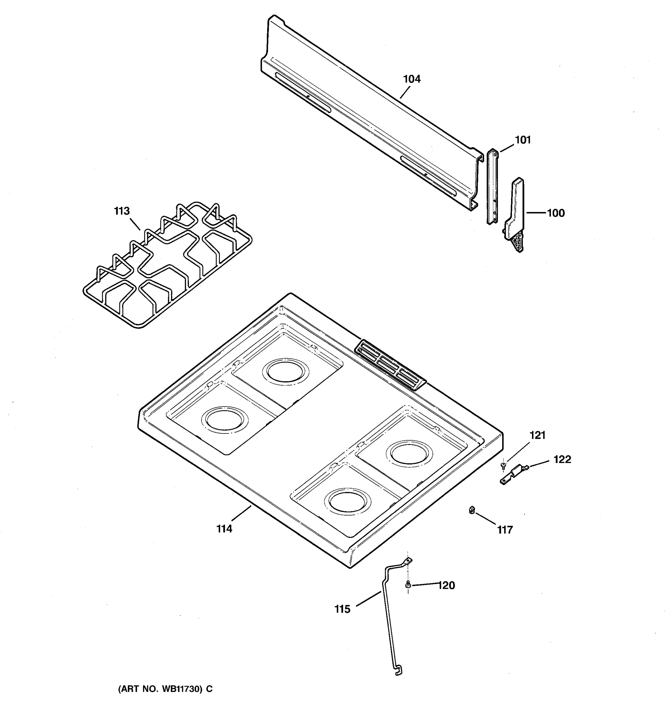 CONTROL PANEL & COOKTOP