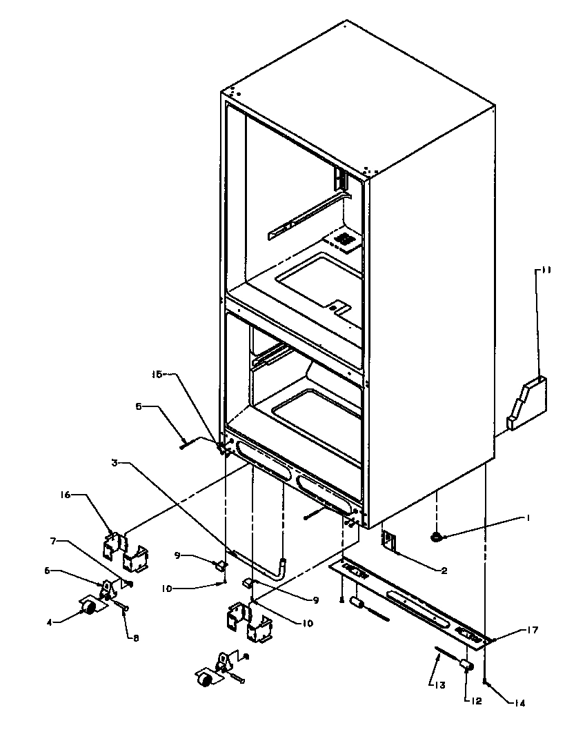12 - ROLLERS/DRAIN TUBE