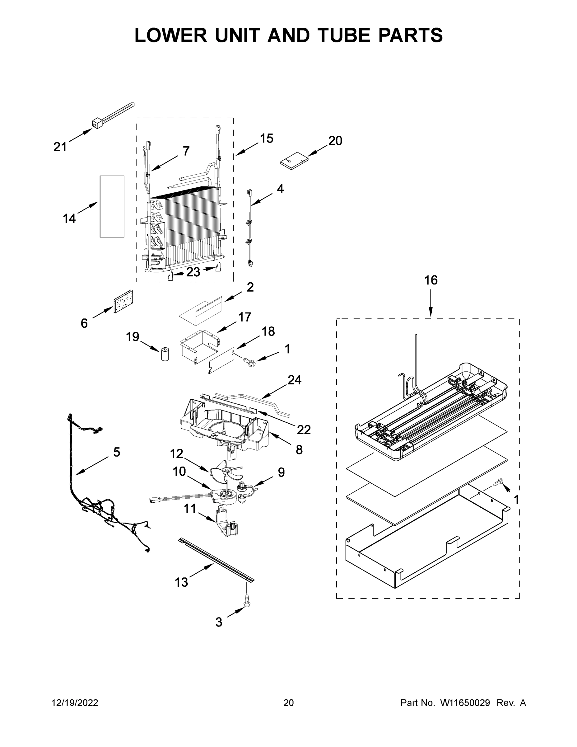 11 - LOWER UNIT AND TUBE PARTS