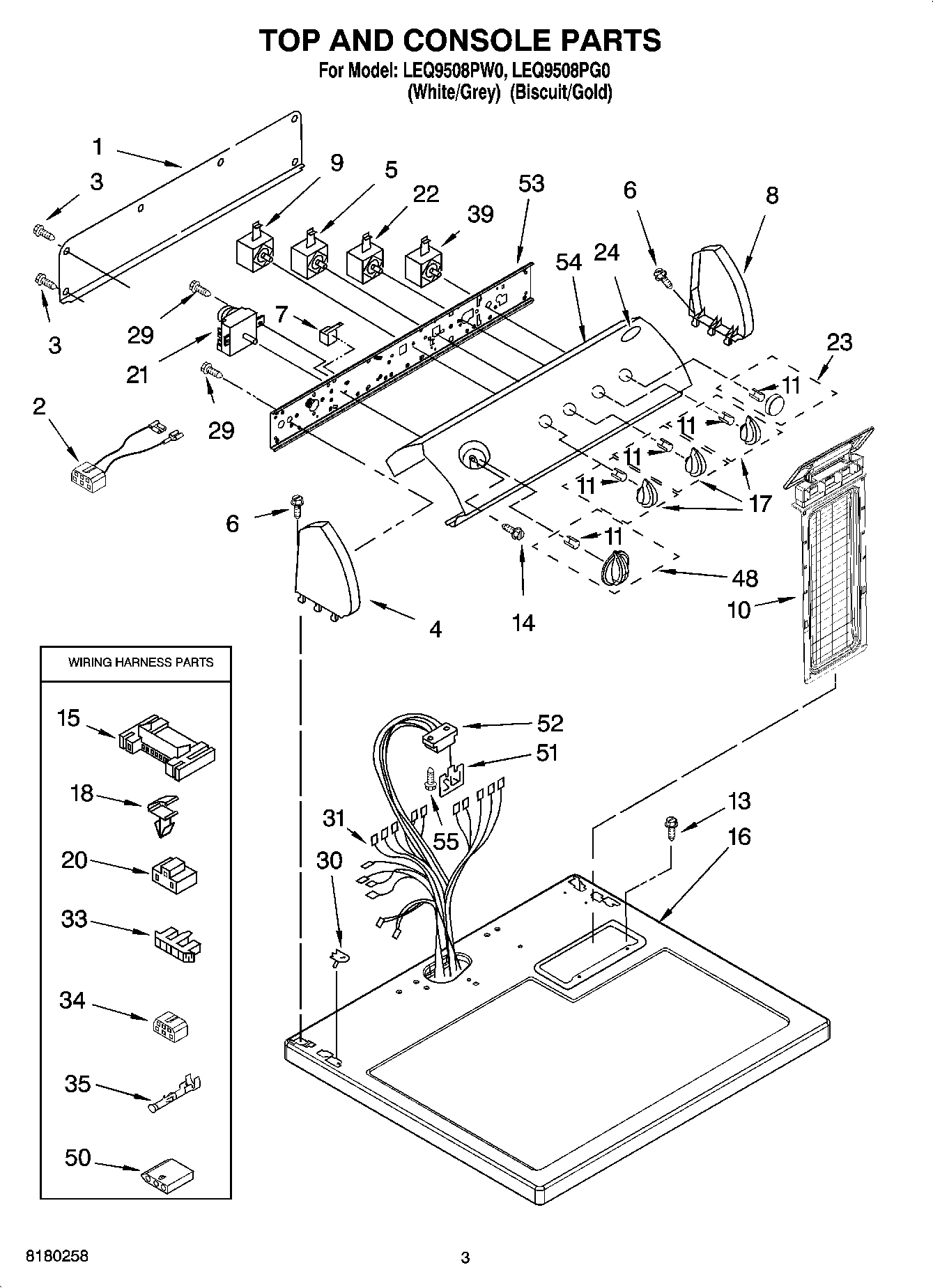 02 - TOP AND CONSOLE PARTS