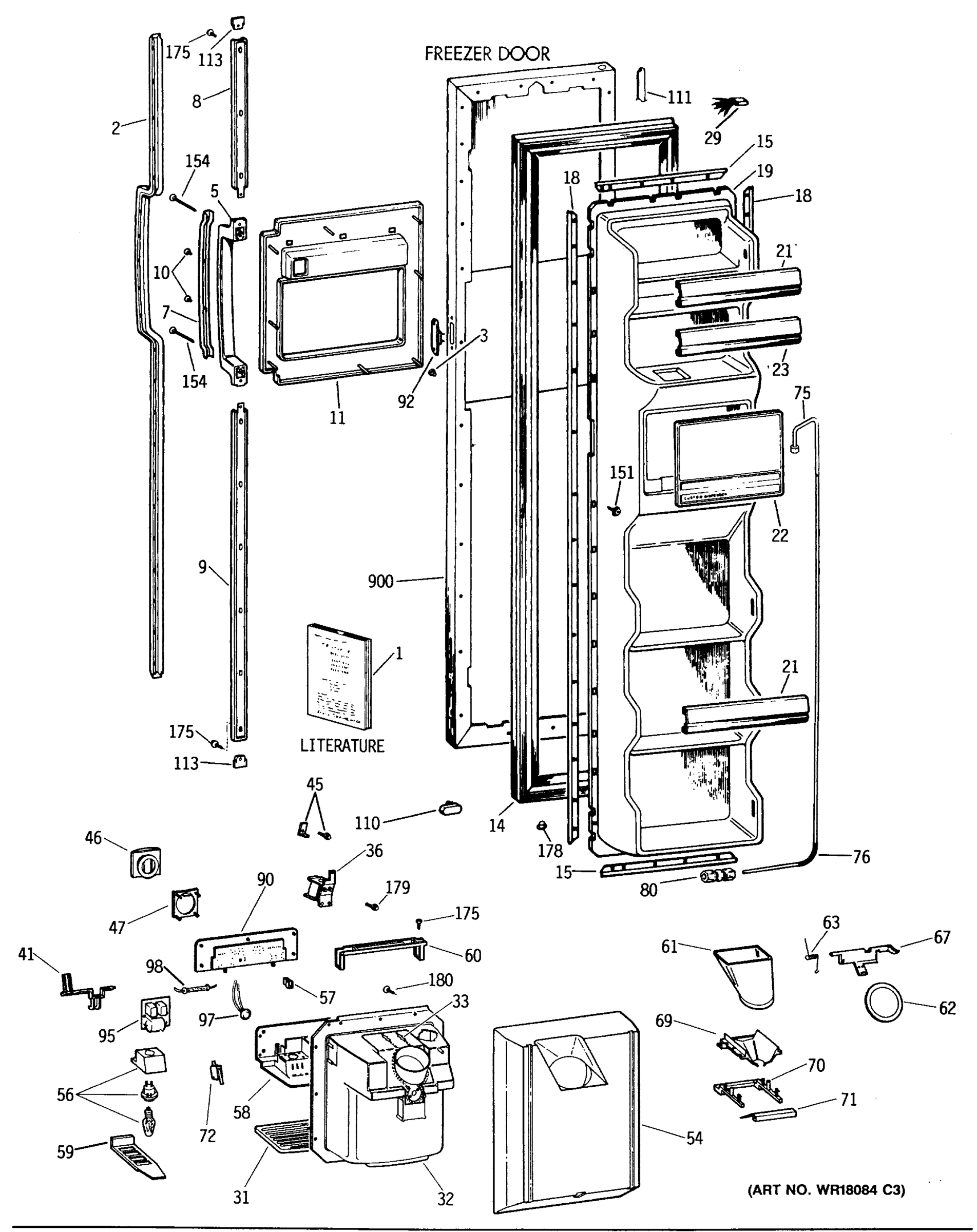 FREEZER DOOR
