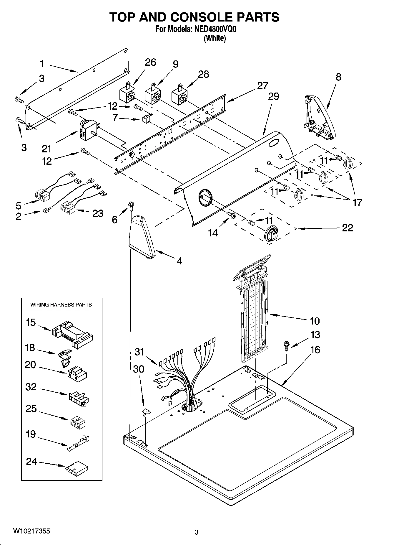 02 - TOP AND CONSOLE PARTS