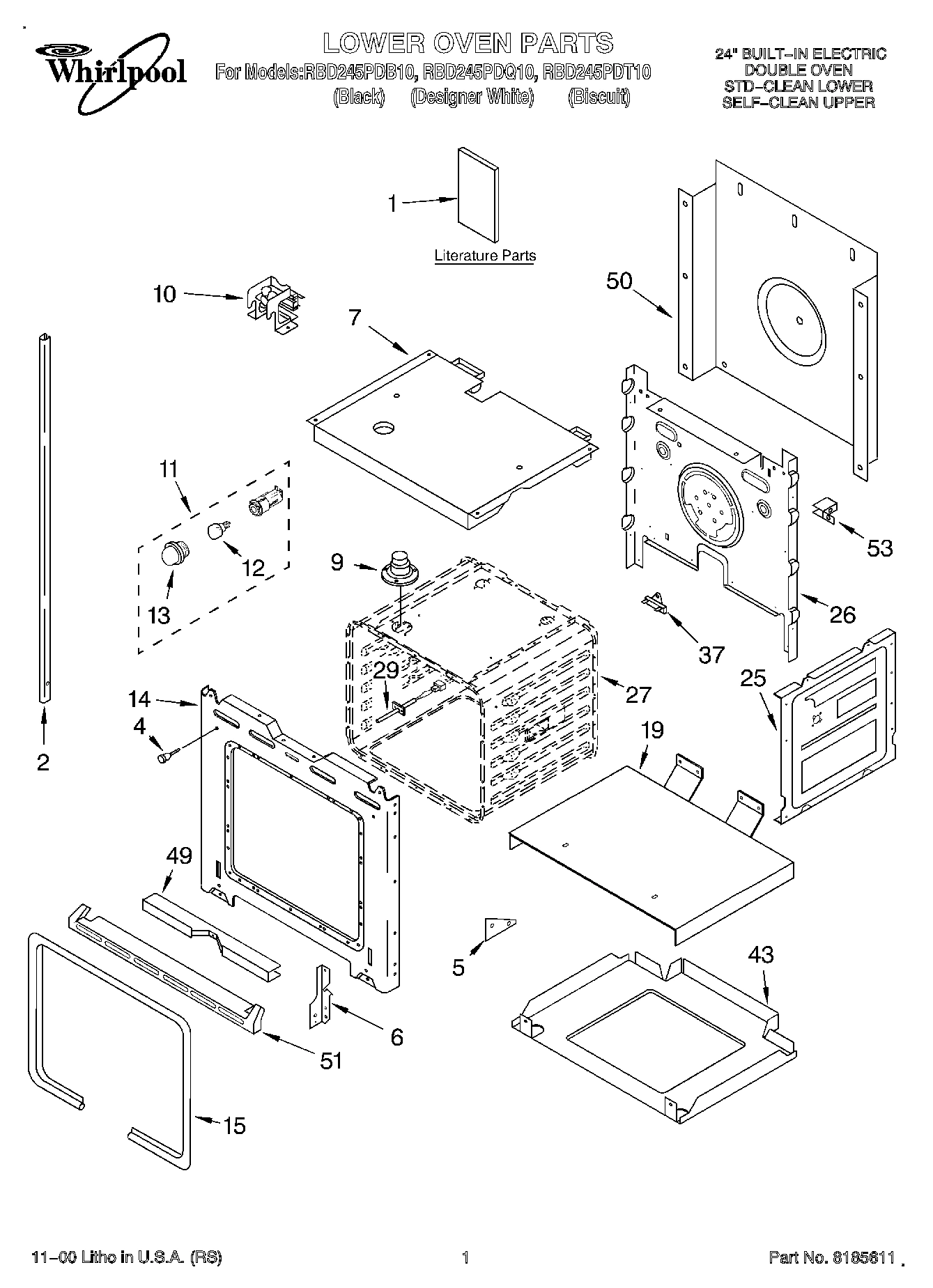 01 - LOWER OVEN, LITERATURE