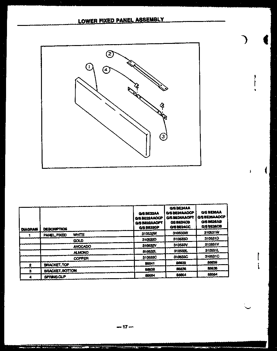 04 - LOWER FIXED PANEL ASSY