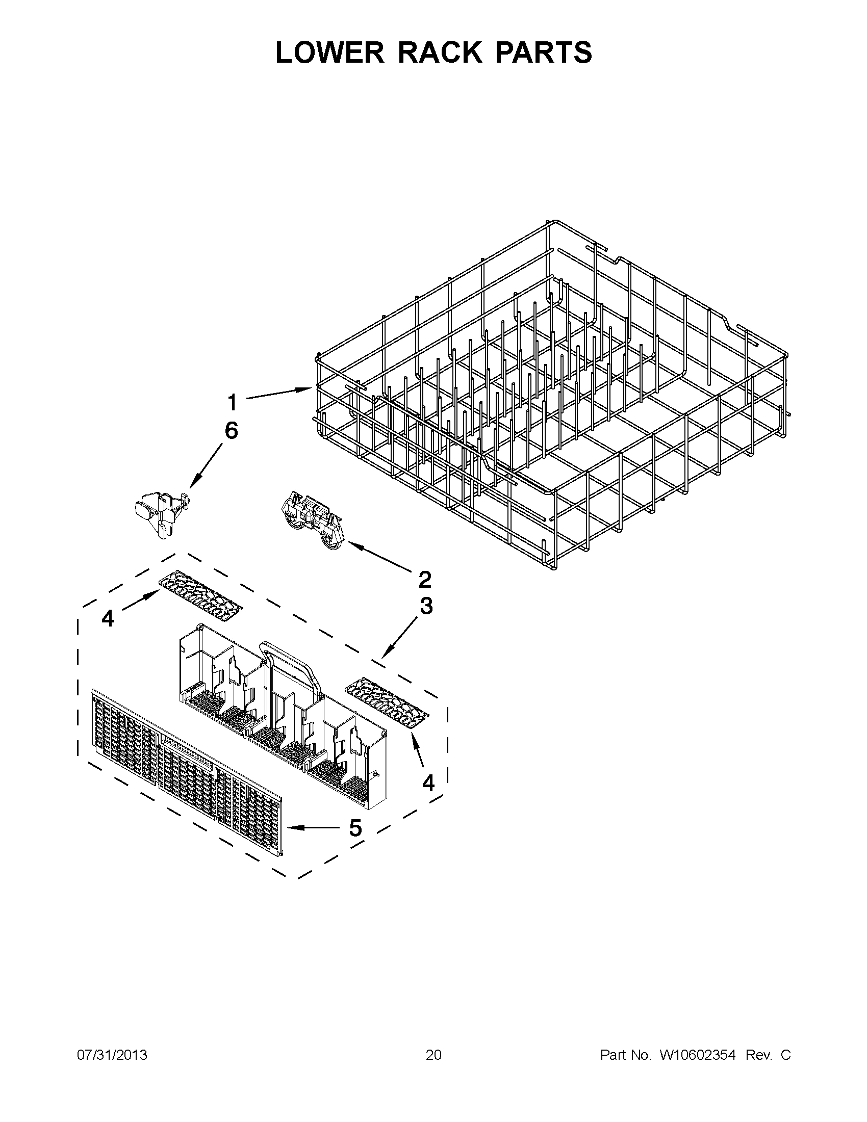 10 - LOWER RACK PARTS