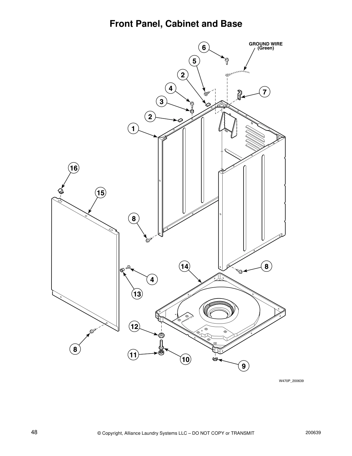 Front Panel, Cabinet and Base