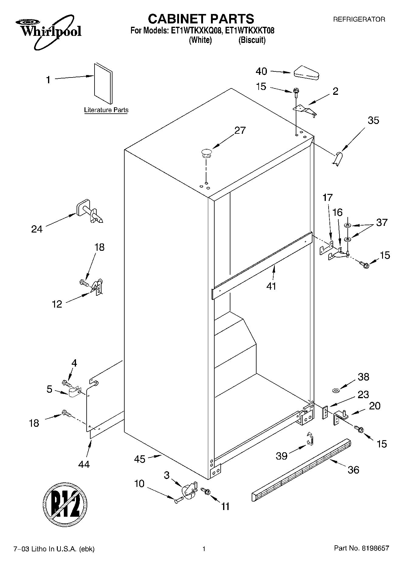 01 - CABINET PARTS
