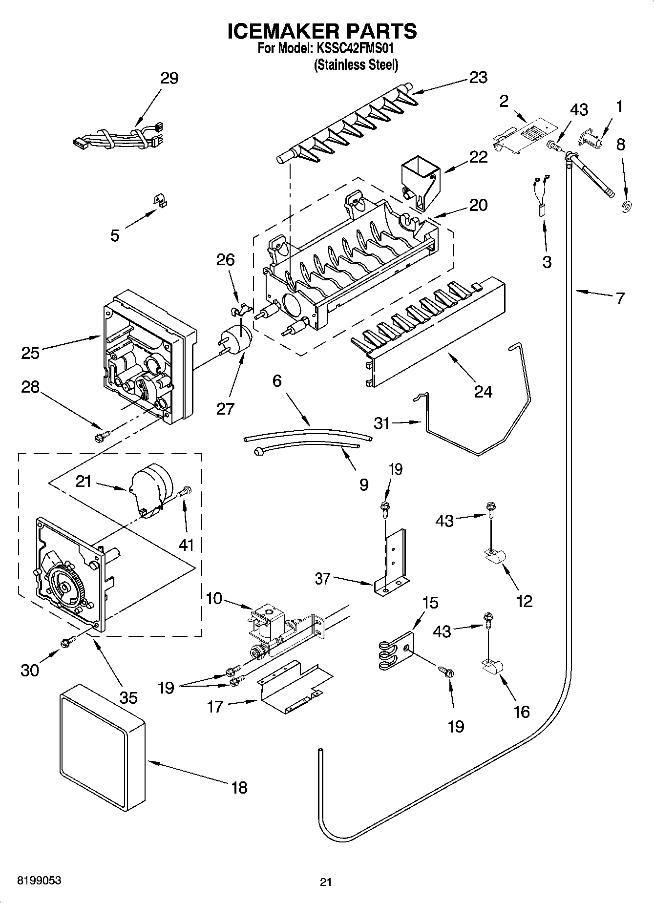 13 - ICEMAKER PARTS