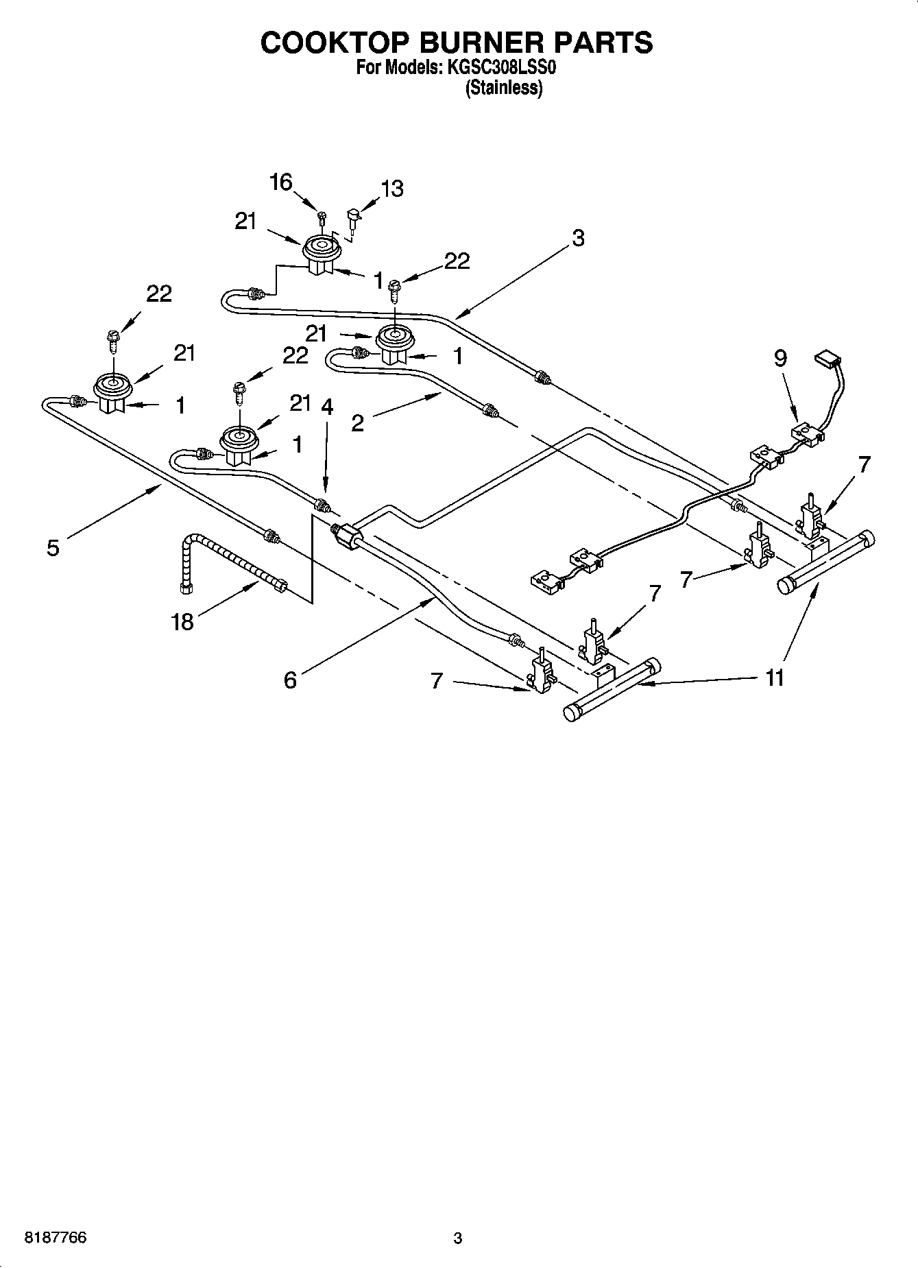 02 - COOKTOP BURNER PARTS