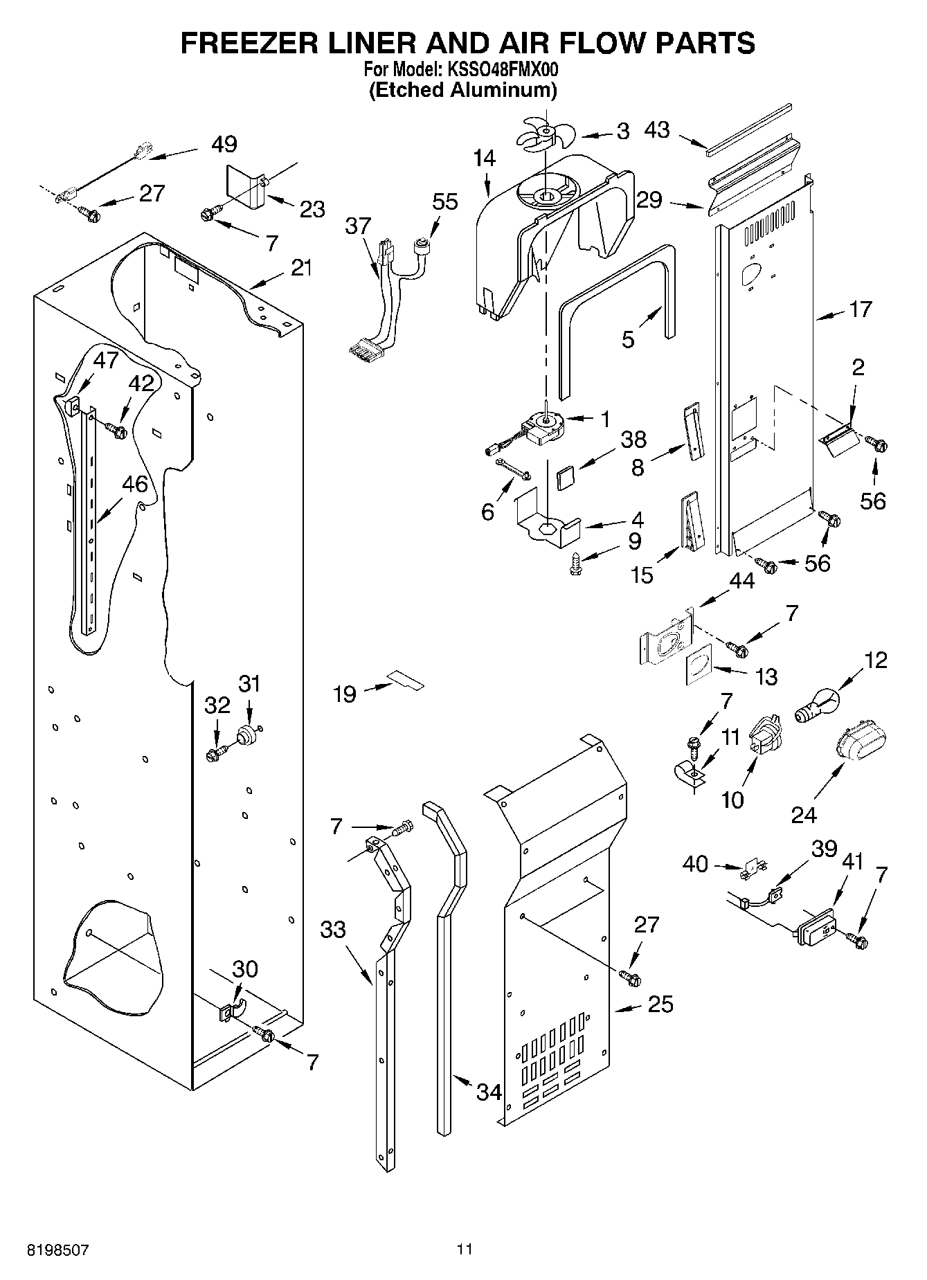 08 - FREEZER LINER AND AIR FLOW PARTS