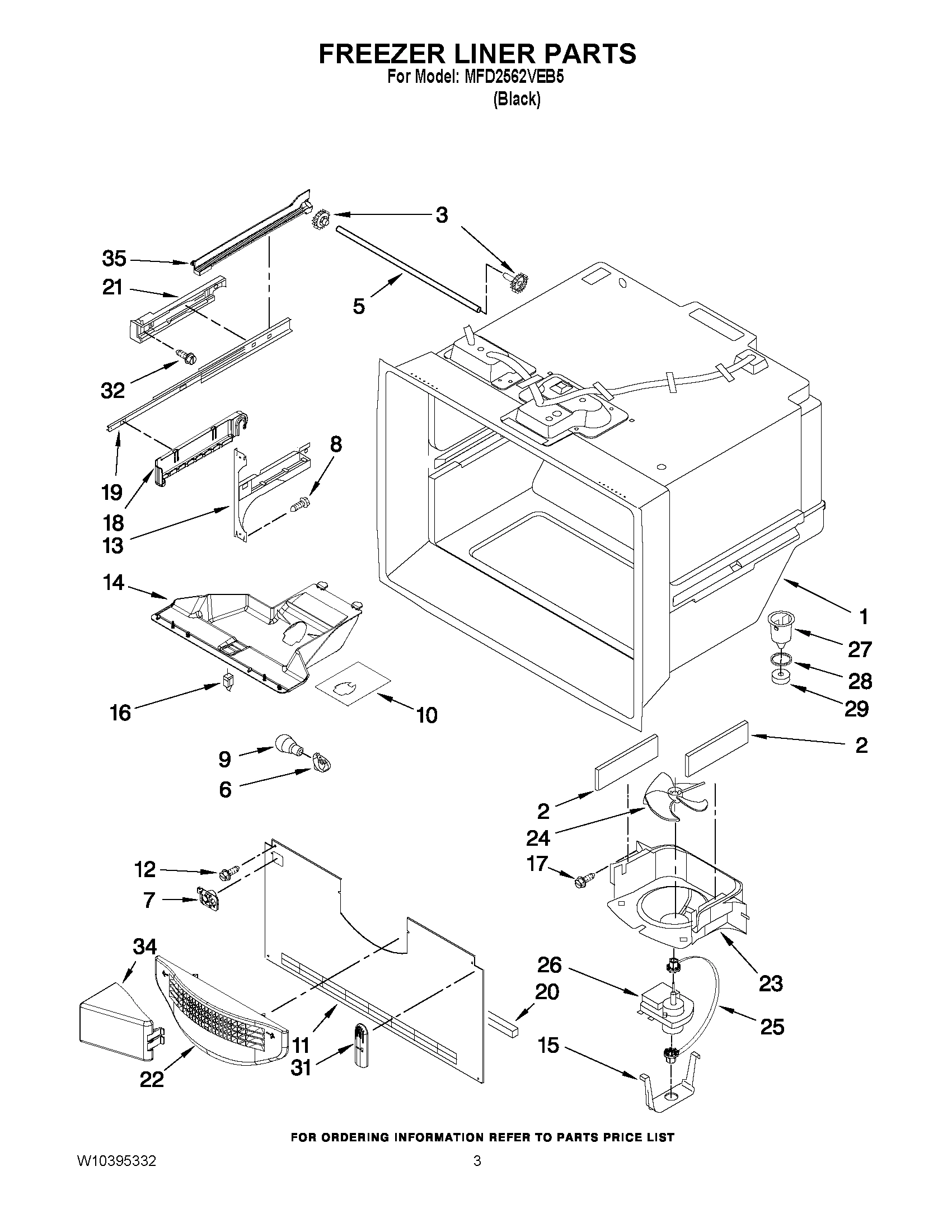 02 - FREEZER LINER PARTS
