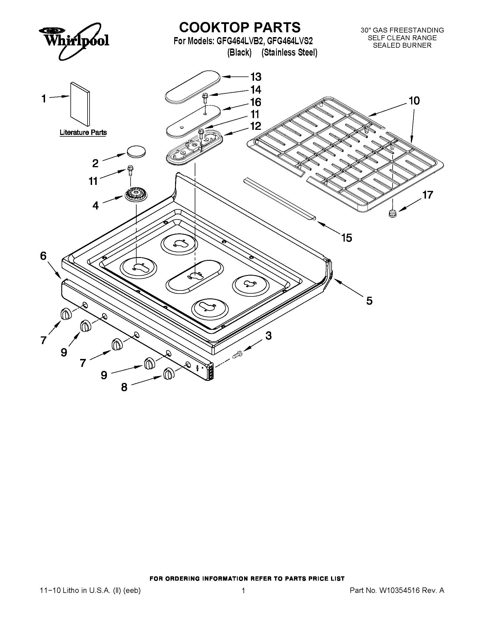 01 - COOKTOP PARTS