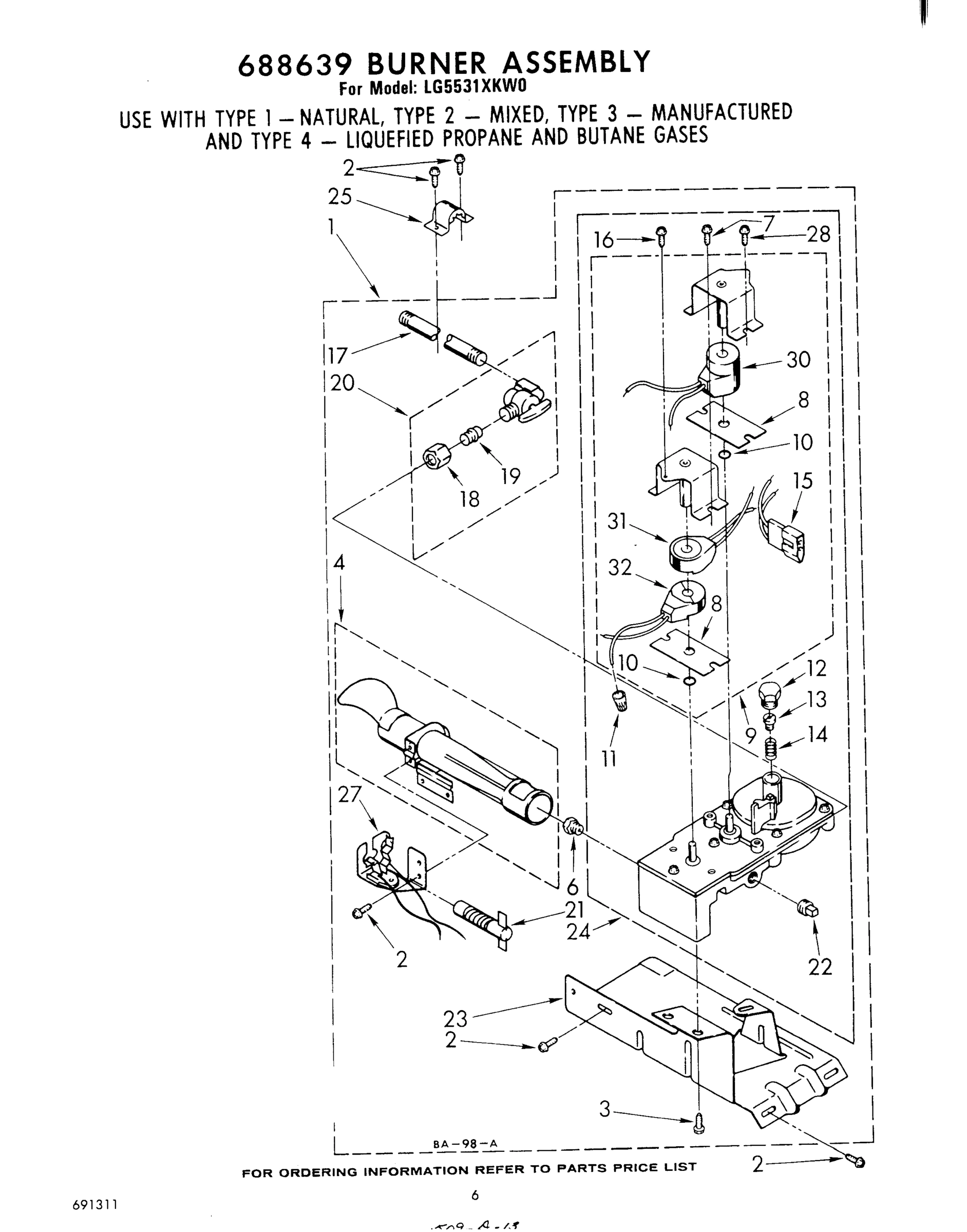 04 - 688639 BURNER ASSEMBLY