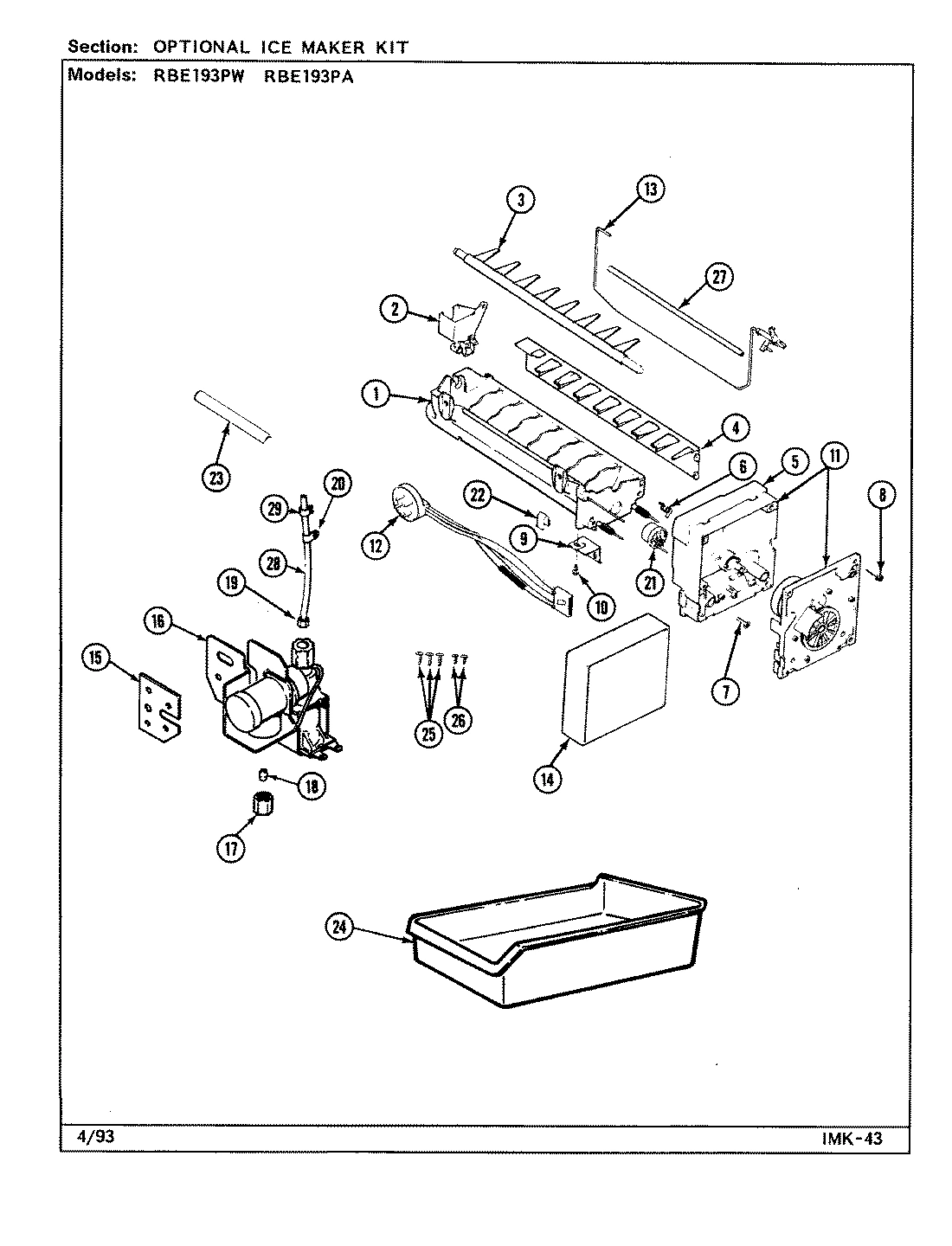 05 - OPTIONAL ICE MAKER KIT