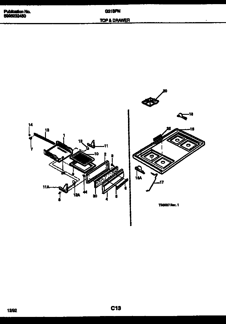 05 - COOKTOP AND BROILER DRAWER PARTS