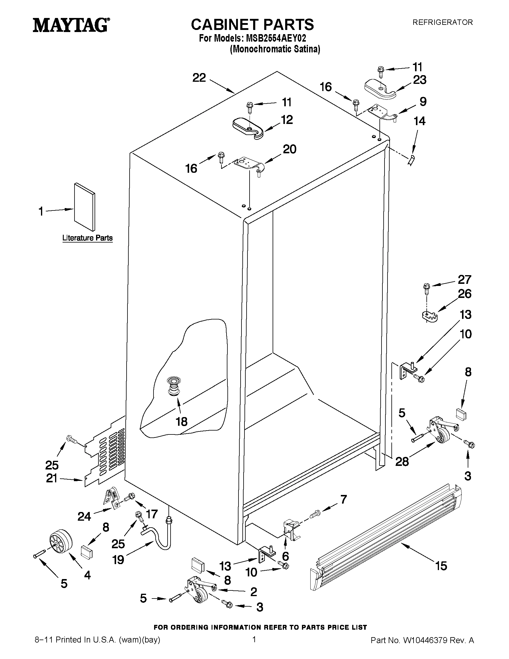 01 - CABINET PARTS