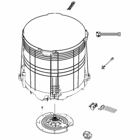 DC97-19565F Samsung Washing Machine Semi Tub