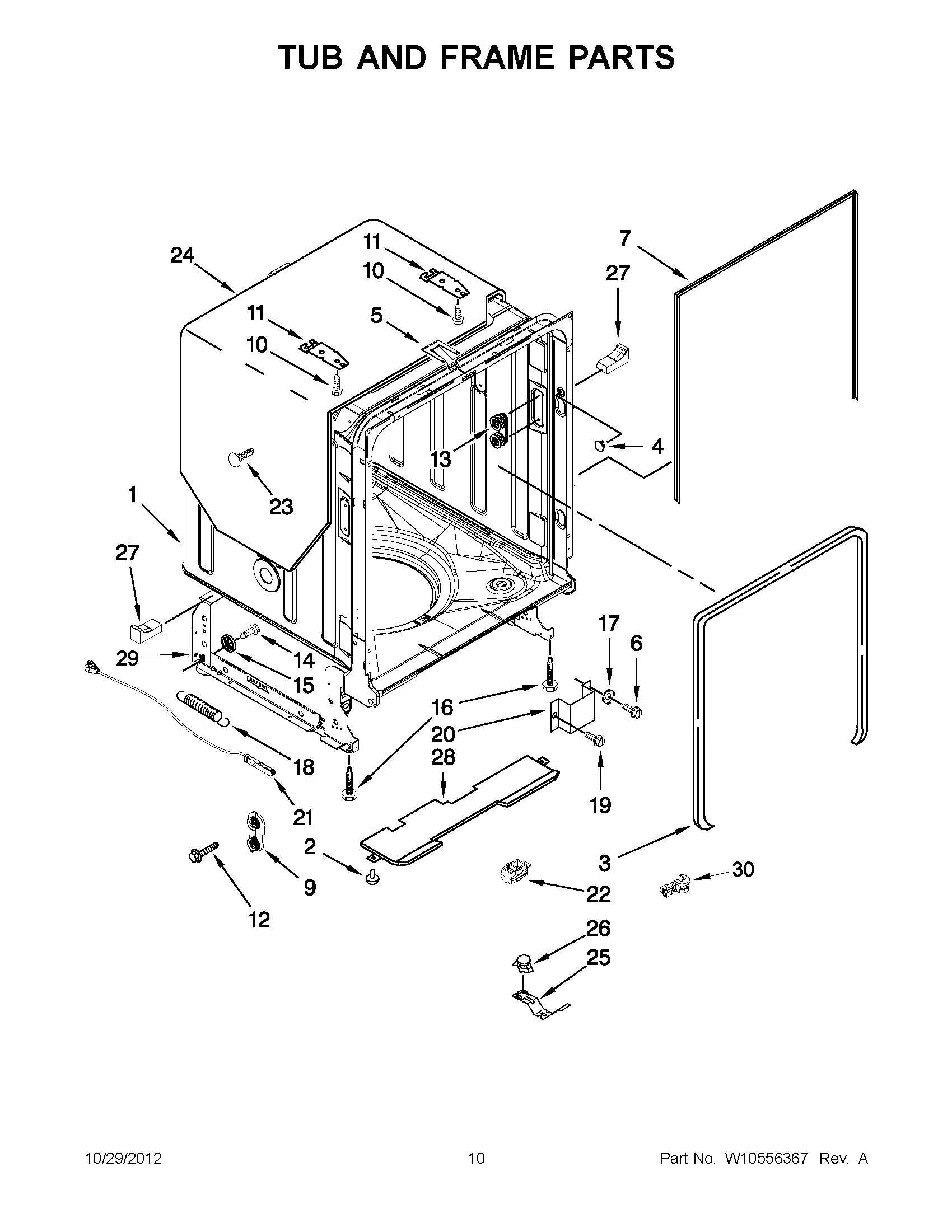 05 - TUB AND FRAME PARTS