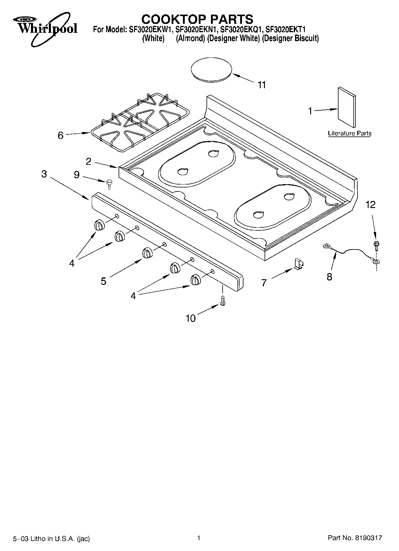 01 - COOKTOP PARTS