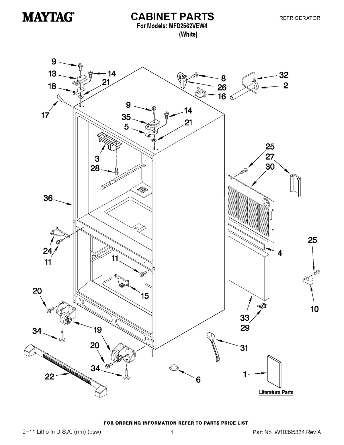 01 - CABINET PARTS