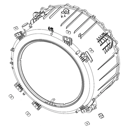 DC97-21945C Samsung Semi-Tub Front