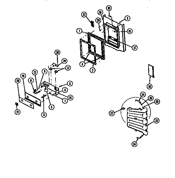 06 - ICE DOOR, DISPENSER AND WATER TANK